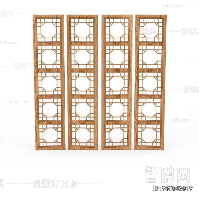 New Chinese Style Wooden Screen Partition