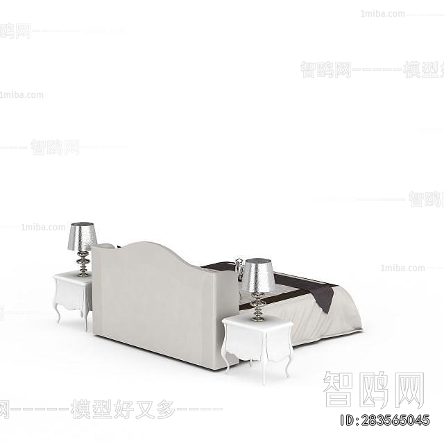 Simple European Style Double Bed