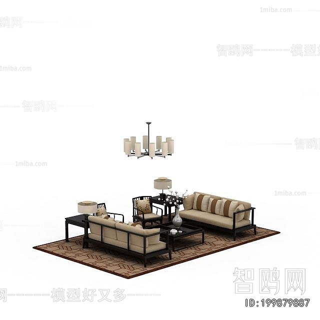 New Chinese Style Sofa Combination