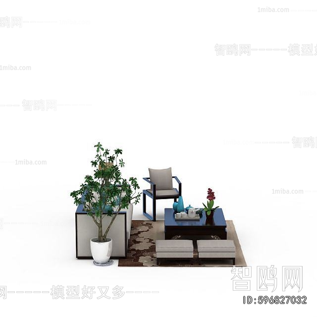 New Chinese Style Sofa Combination