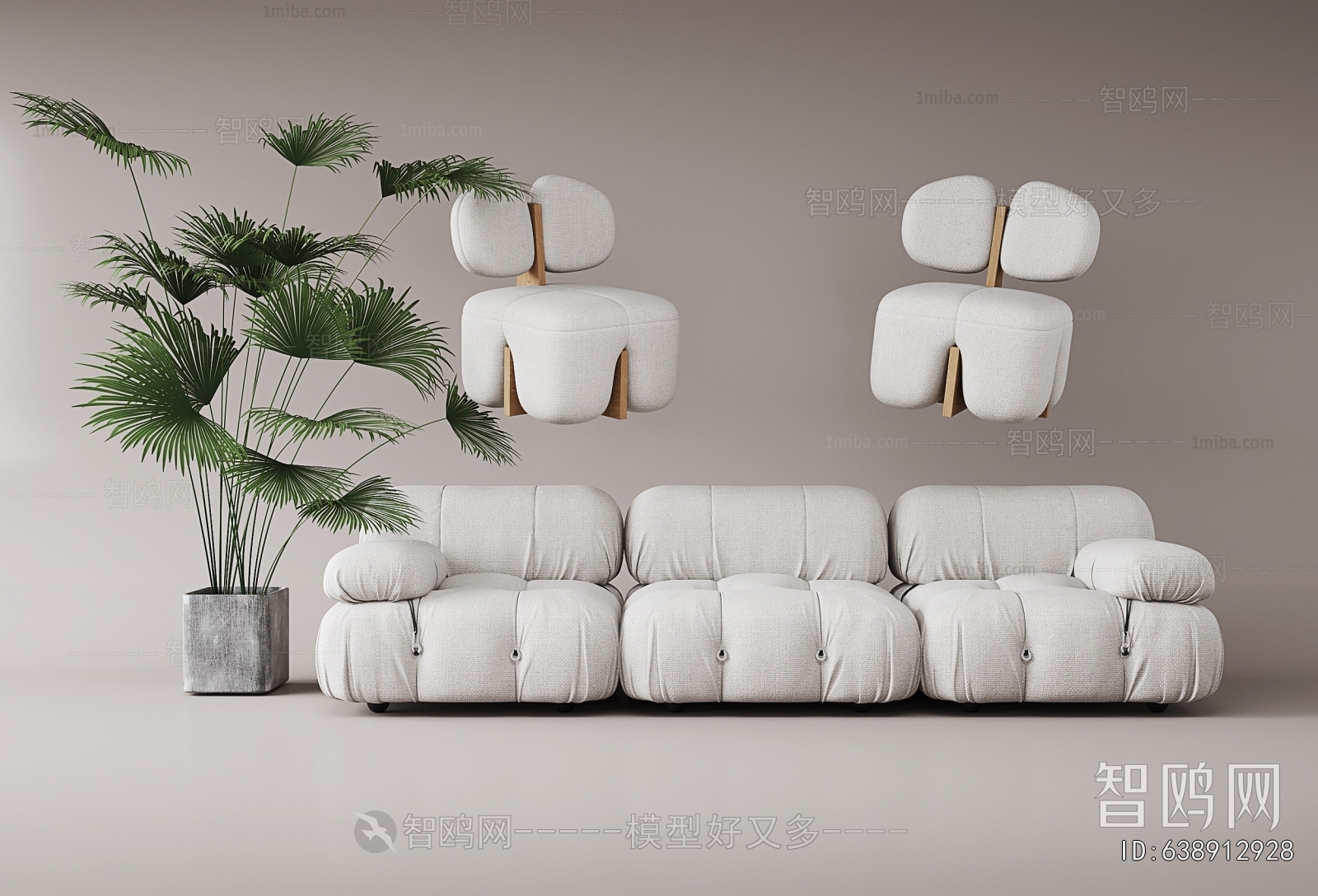 Modern Three-seat Sofa