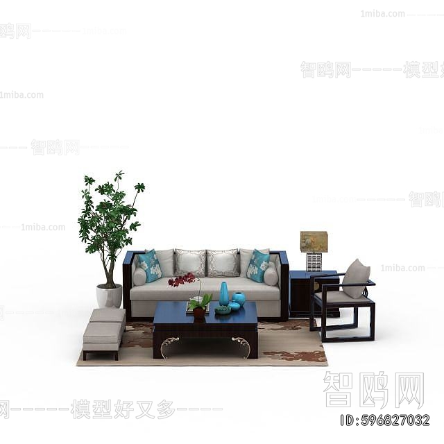 New Chinese Style Sofa Combination