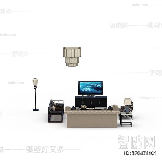 New Chinese Style Sofa Combination