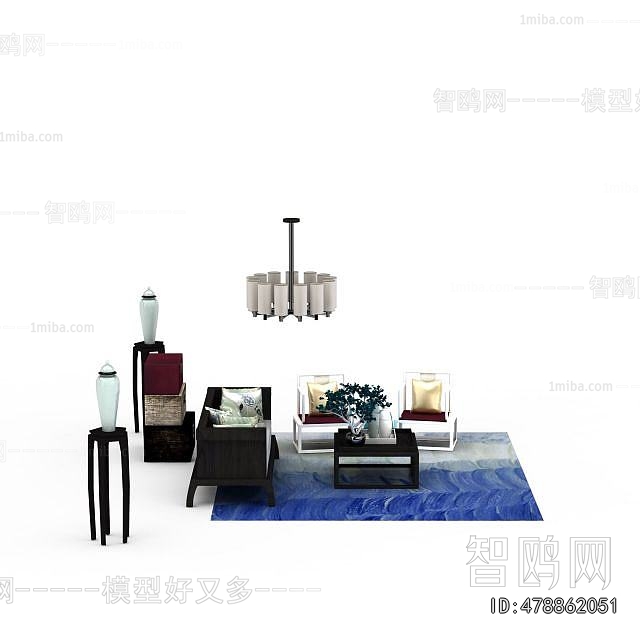 New Chinese Style Sofa Combination