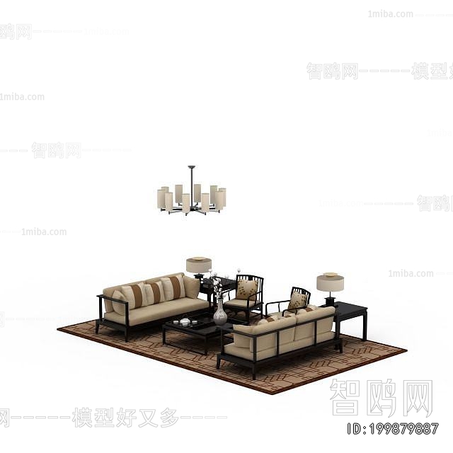 New Chinese Style Sofa Combination