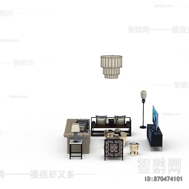 New Chinese Style Sofa Combination