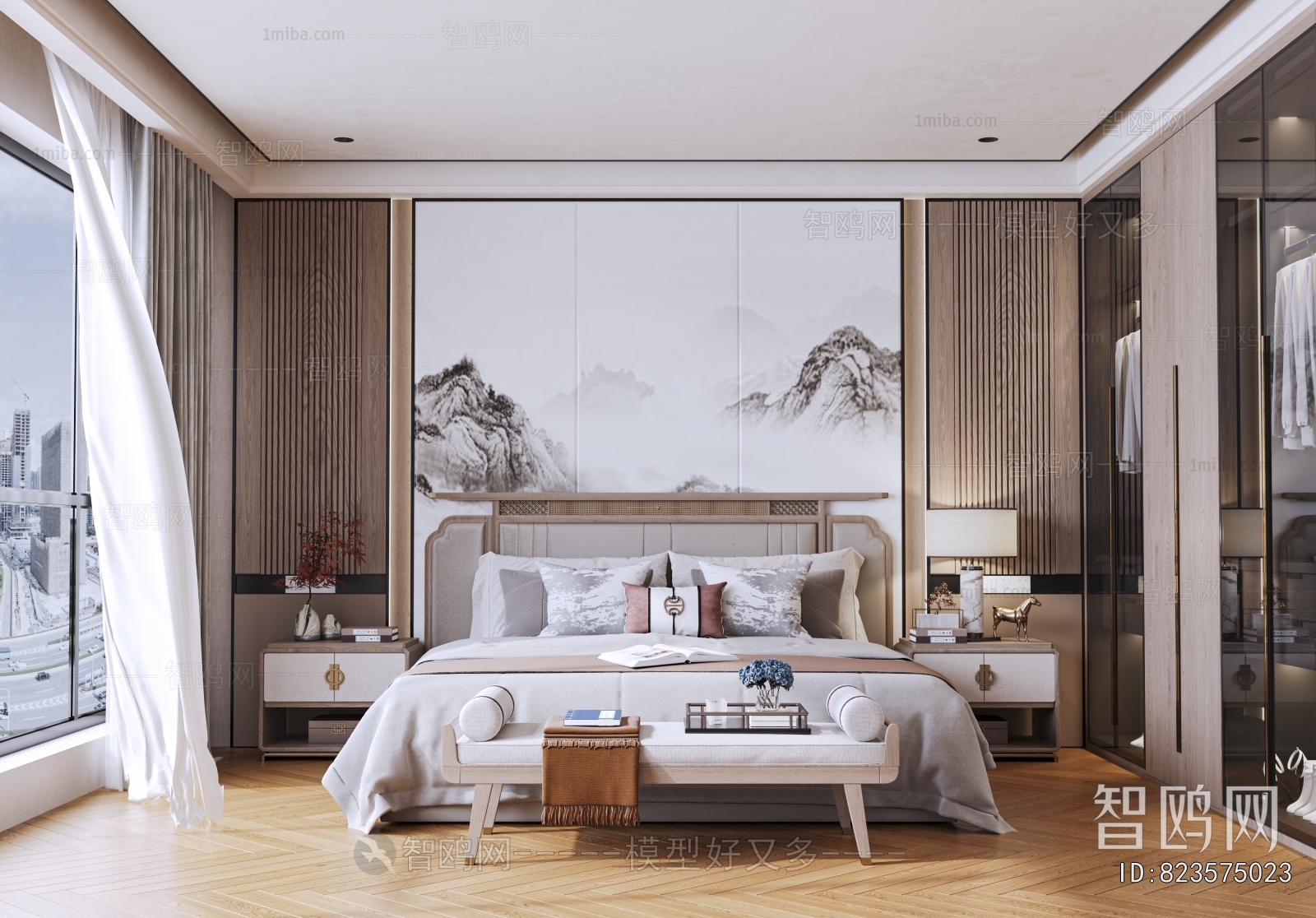 New Chinese Style Bedroom