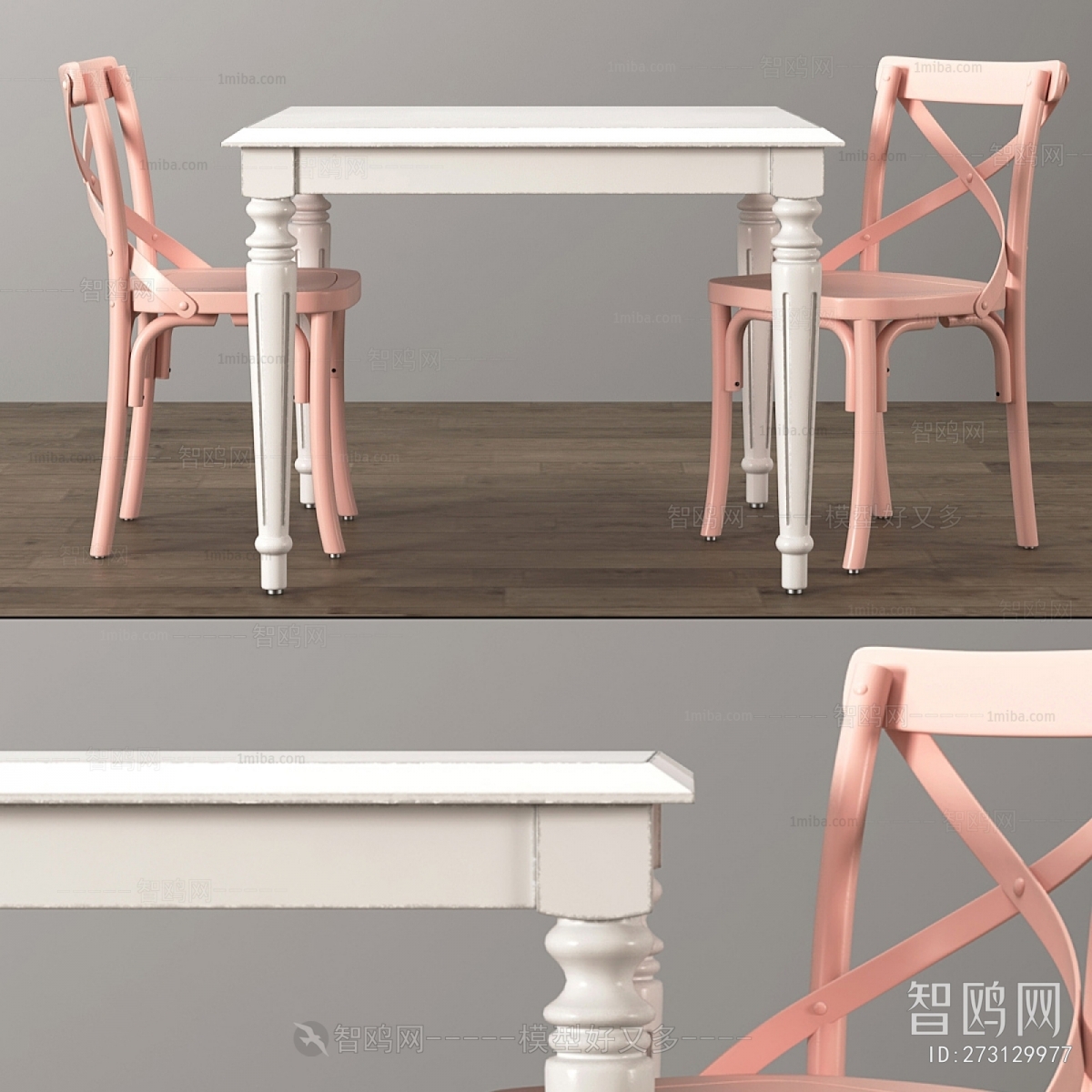 Simple European Style Dining Table And Chairs