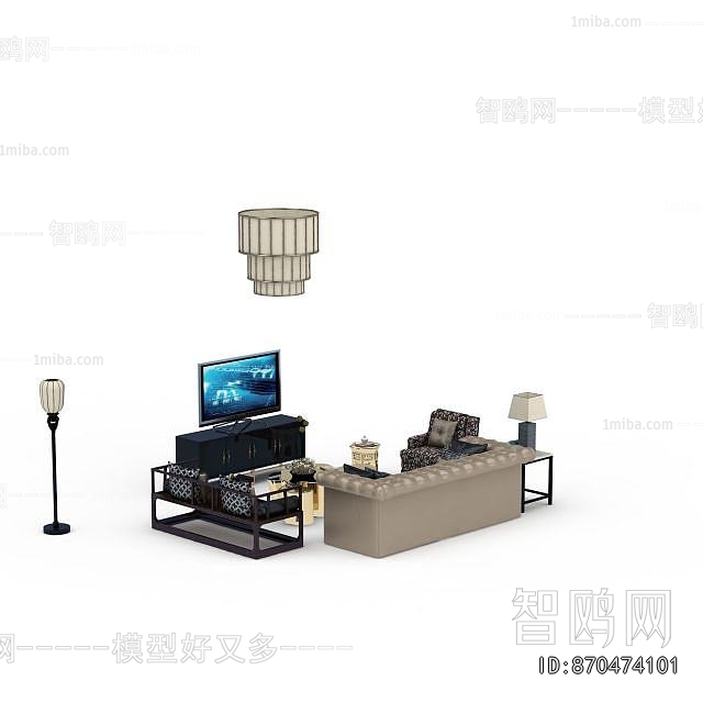 New Chinese Style Sofa Combination