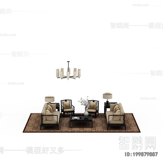 New Chinese Style Sofa Combination