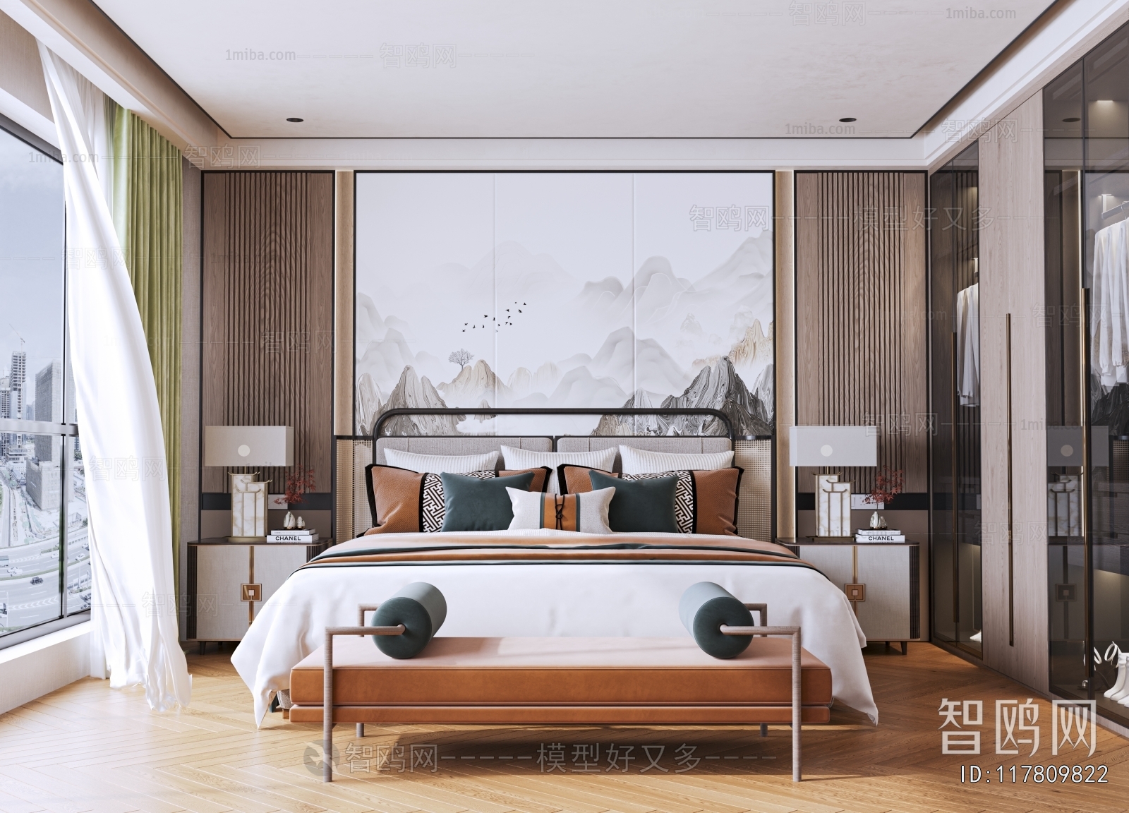 New Chinese Style Bedroom