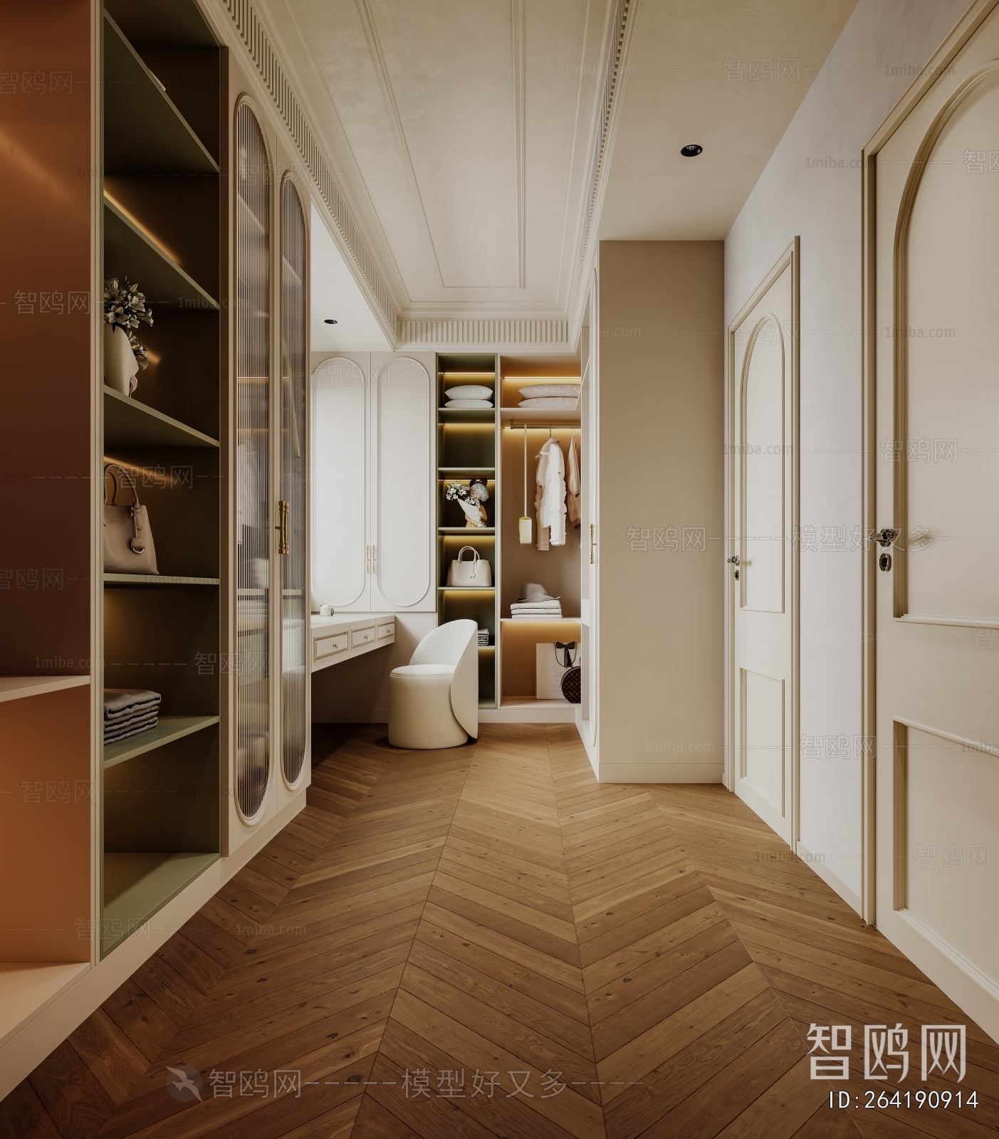 French Style Clothes Storage Area