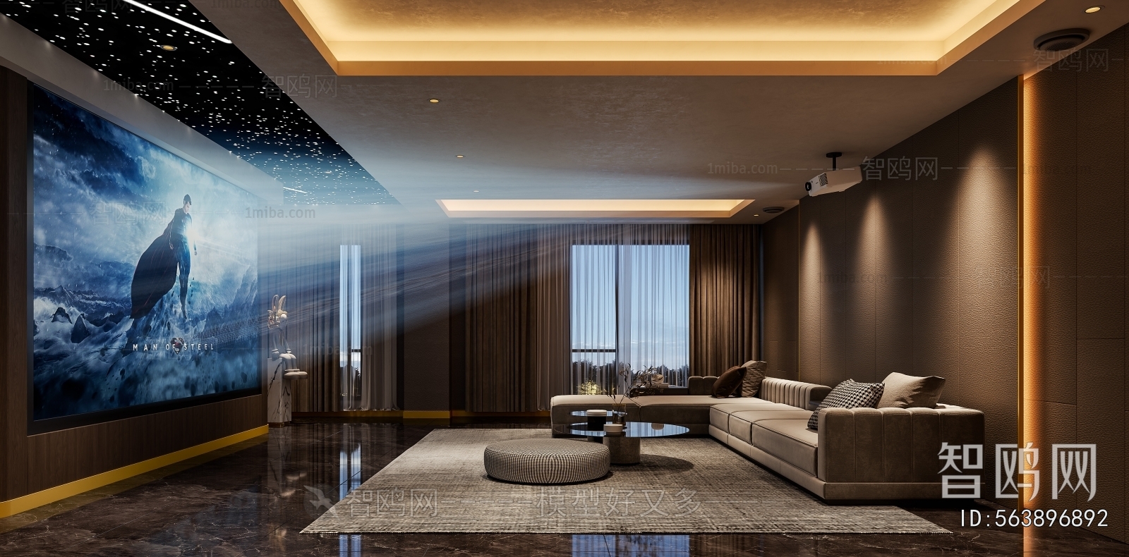 Modern Audiovisual Room