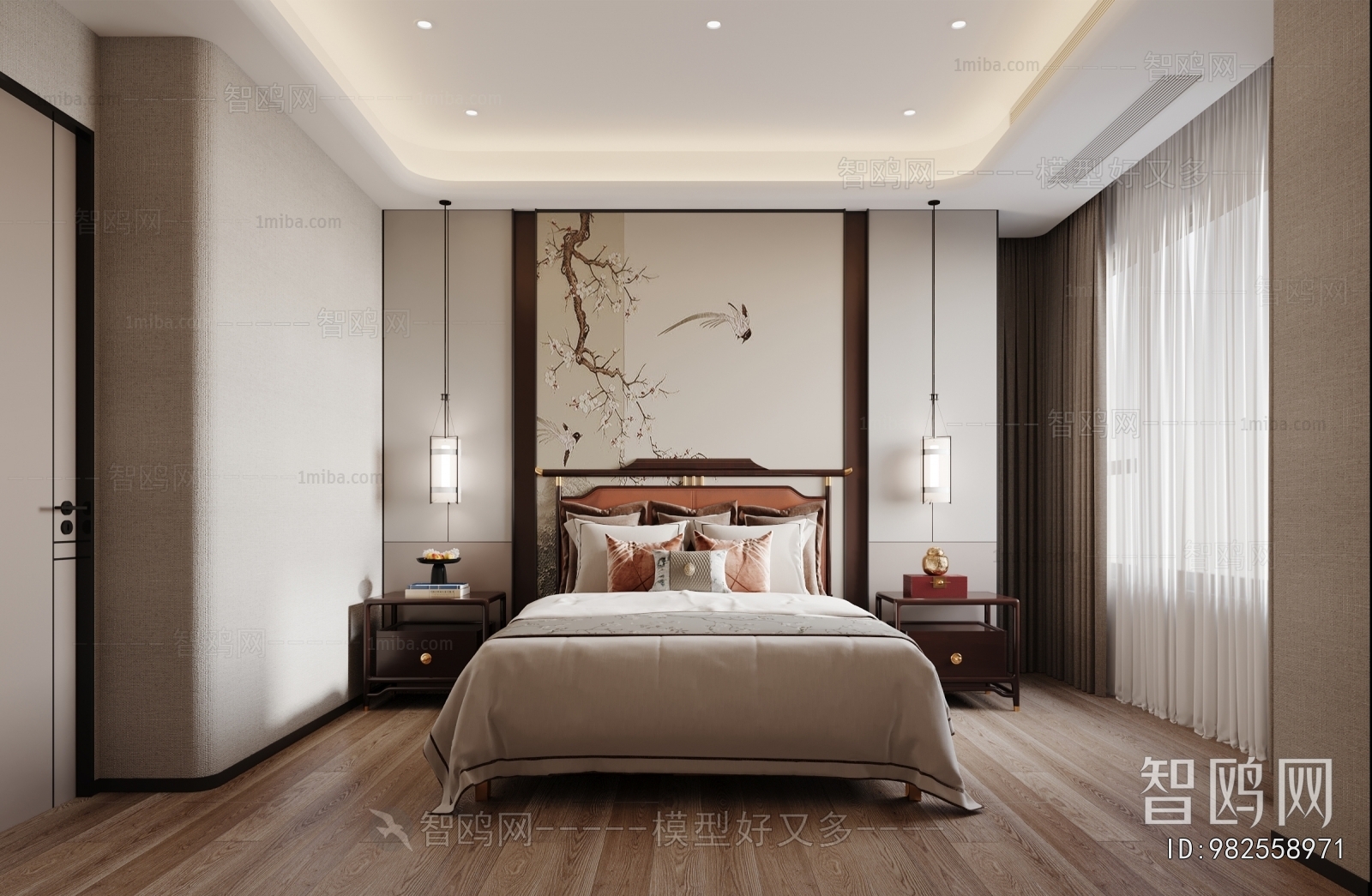 New Chinese Style Bedroom