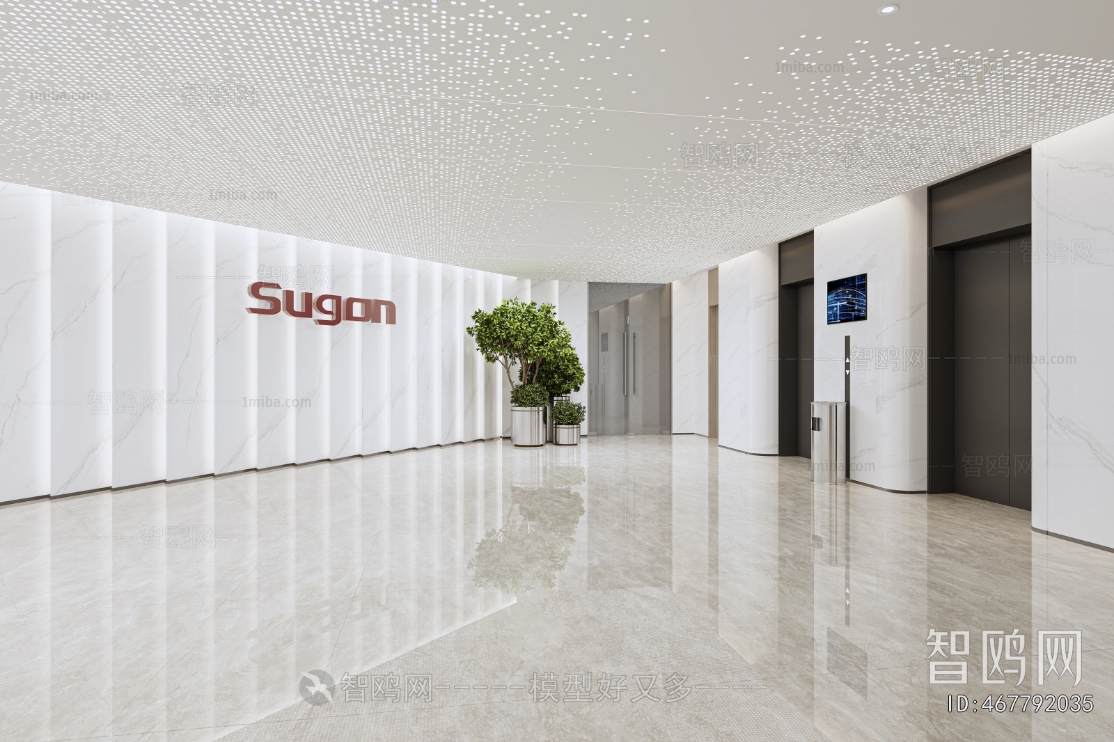 Modern Office Elevator Hall