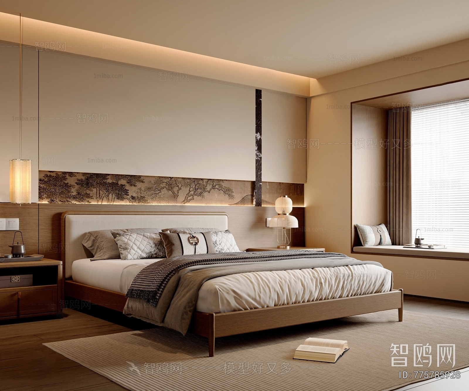 New Chinese Style Bedroom