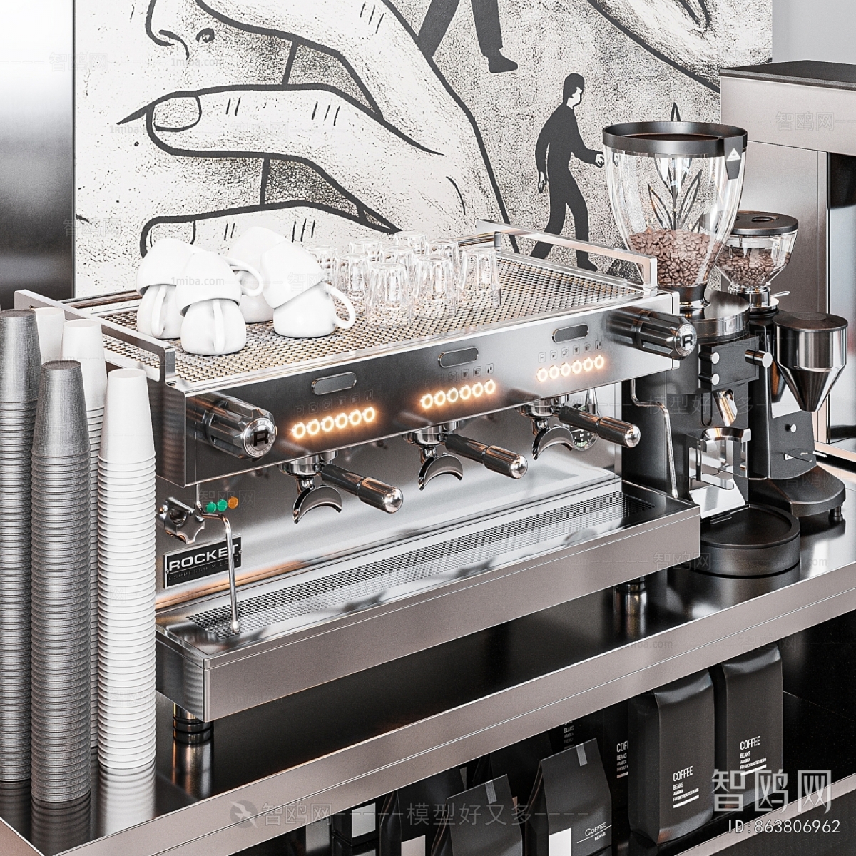 Industrial Style Counter Bar