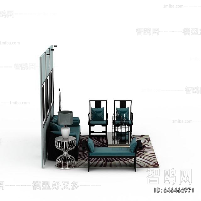 New Chinese Style Sofa Combination