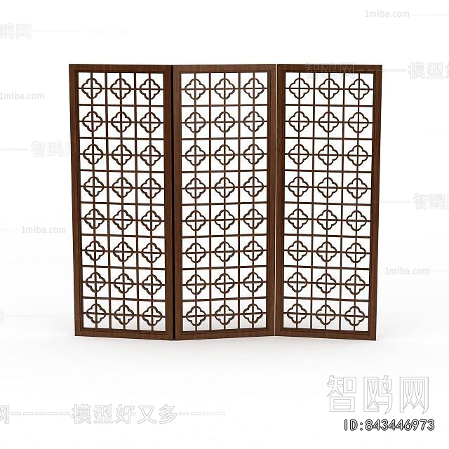 New Chinese Style Wooden Screen Partition