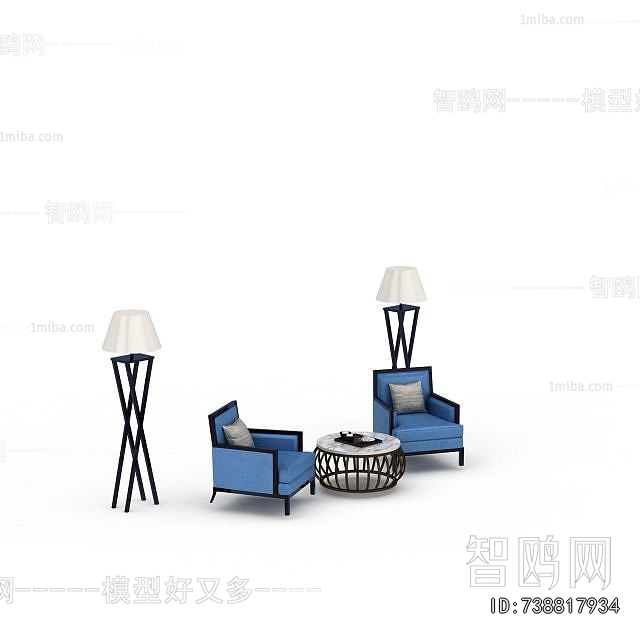 Mediterranean Style Single Sofa