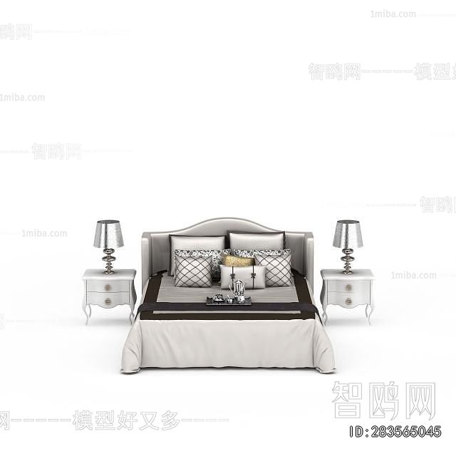 Simple European Style Double Bed