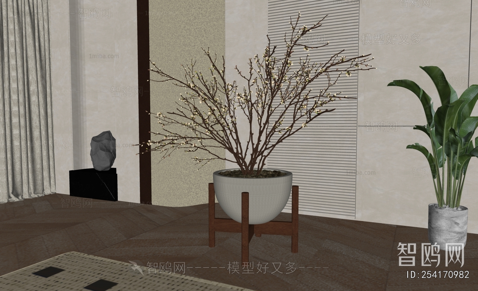 Modern Ground Green Plant Potted Plants