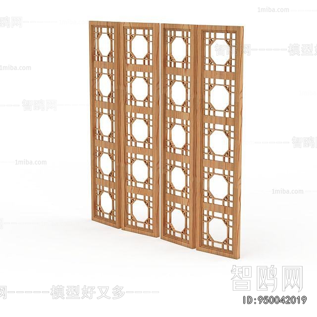 New Chinese Style Wooden Screen Partition