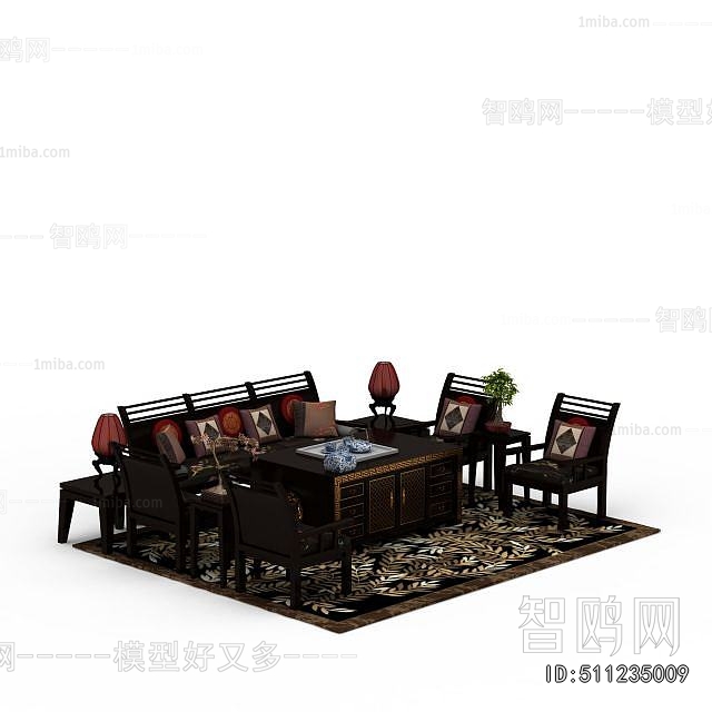 New Chinese Style Sofa Combination
