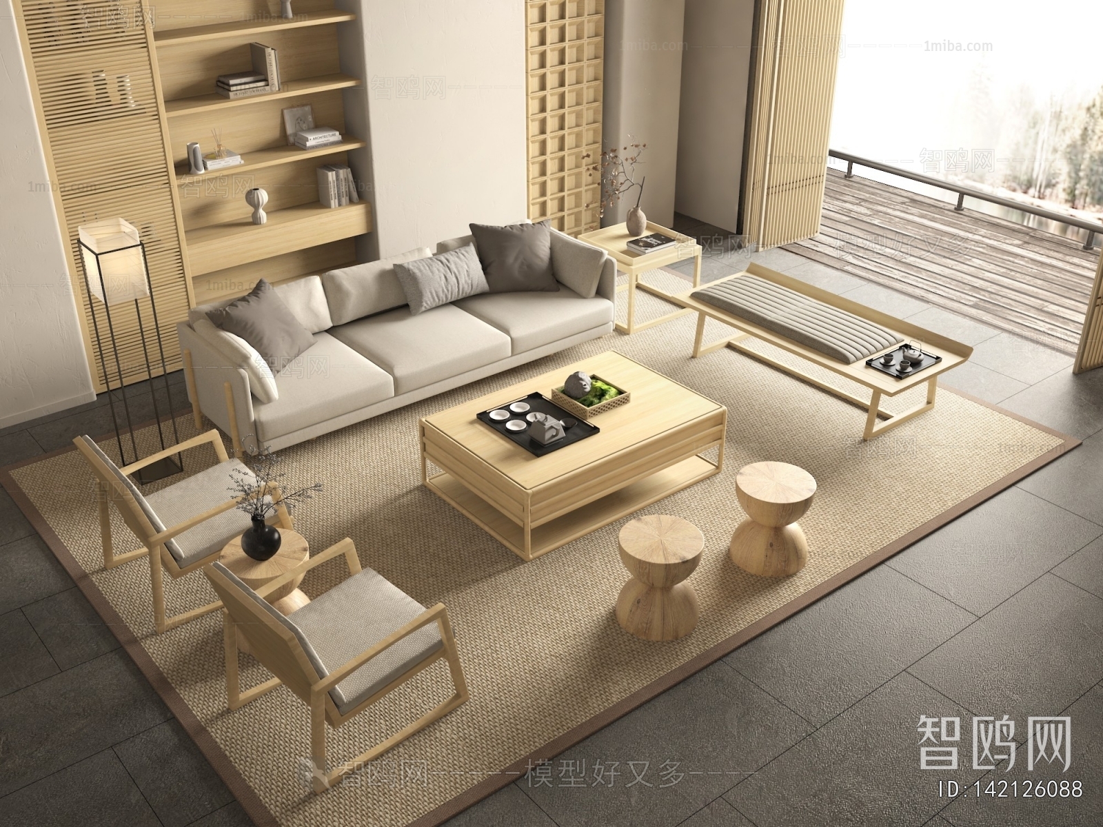 New Chinese Style Sofa Combination