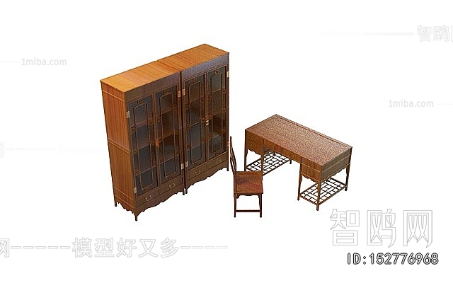 New Chinese Style Computer Desk And Chair