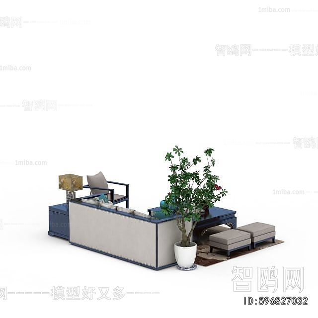 New Chinese Style Sofa Combination