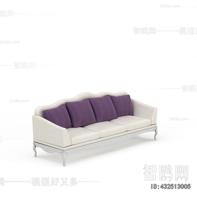 Simple European Style Three-seat Sofa