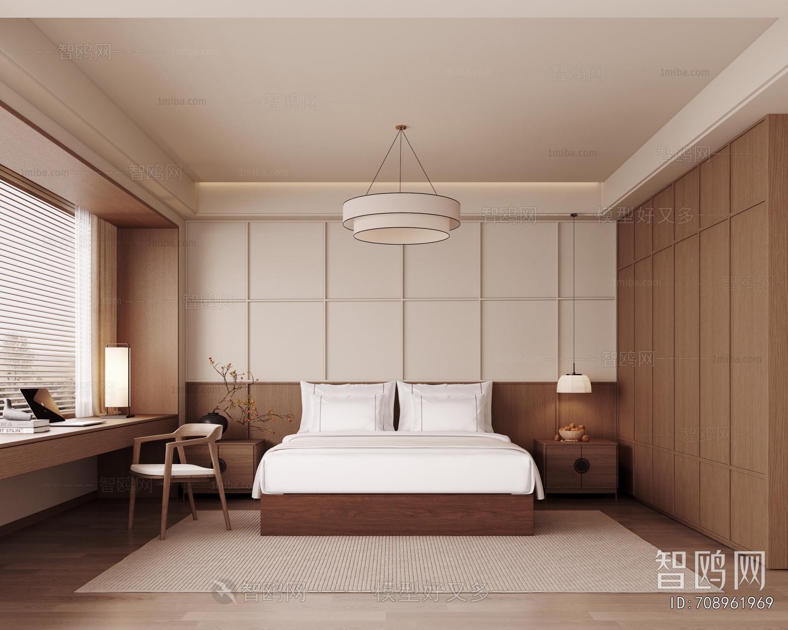 New Chinese Style Bedroom