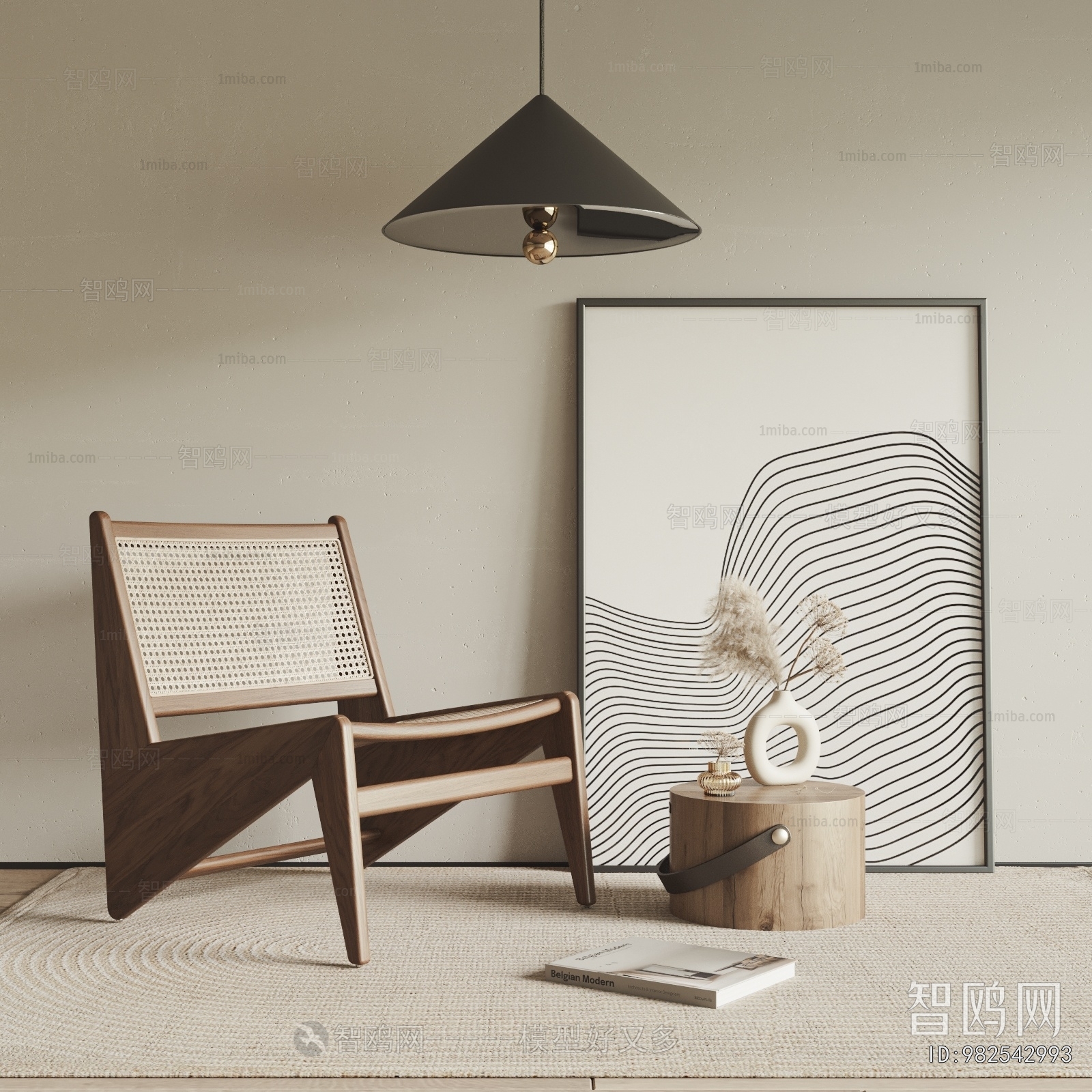 Wabi-sabi Style Lounge Chair