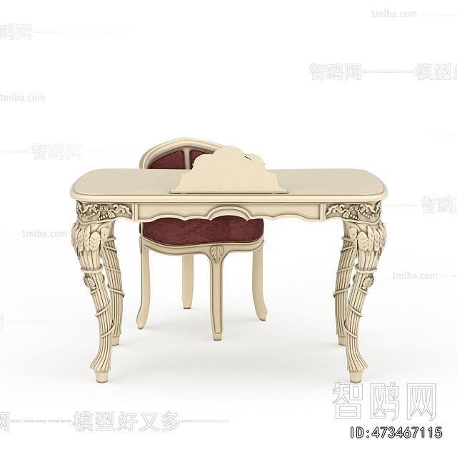 European Style Computer Desk And Chair