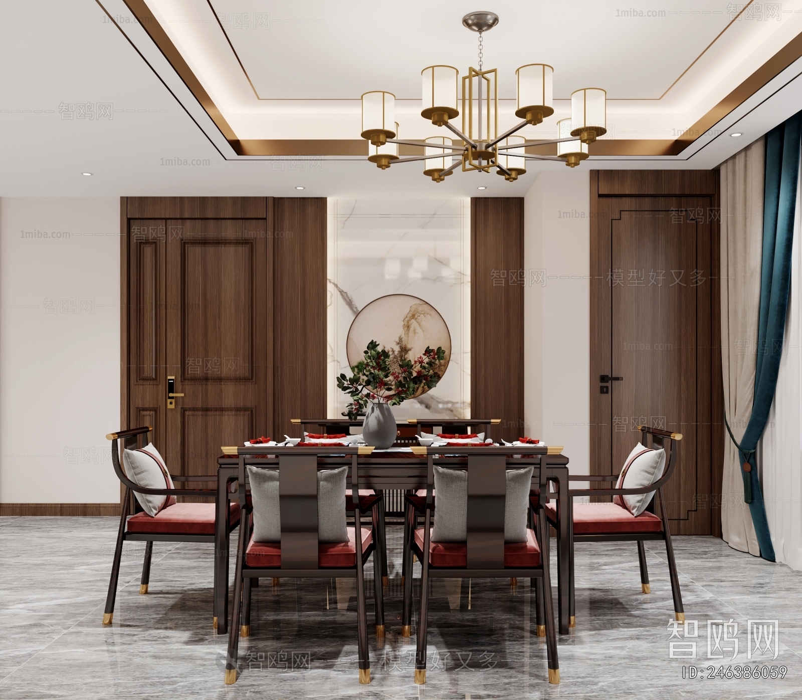 New Chinese Style Dining Room