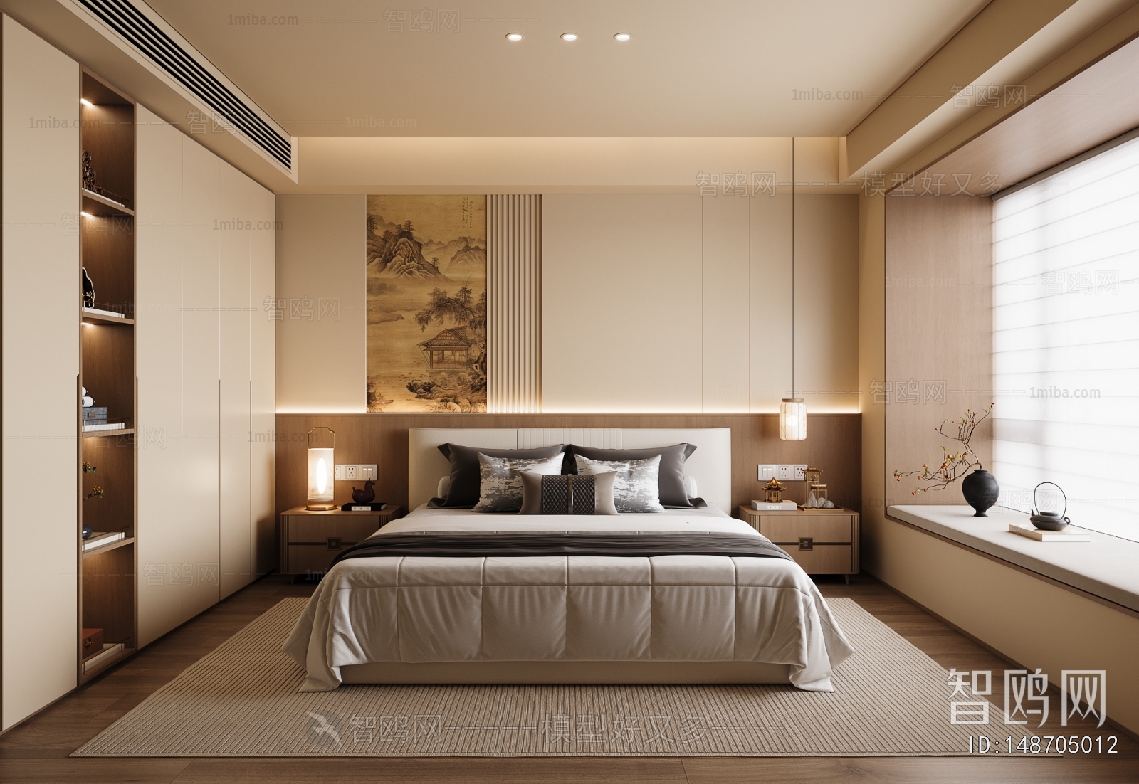 New Chinese Style Bedroom