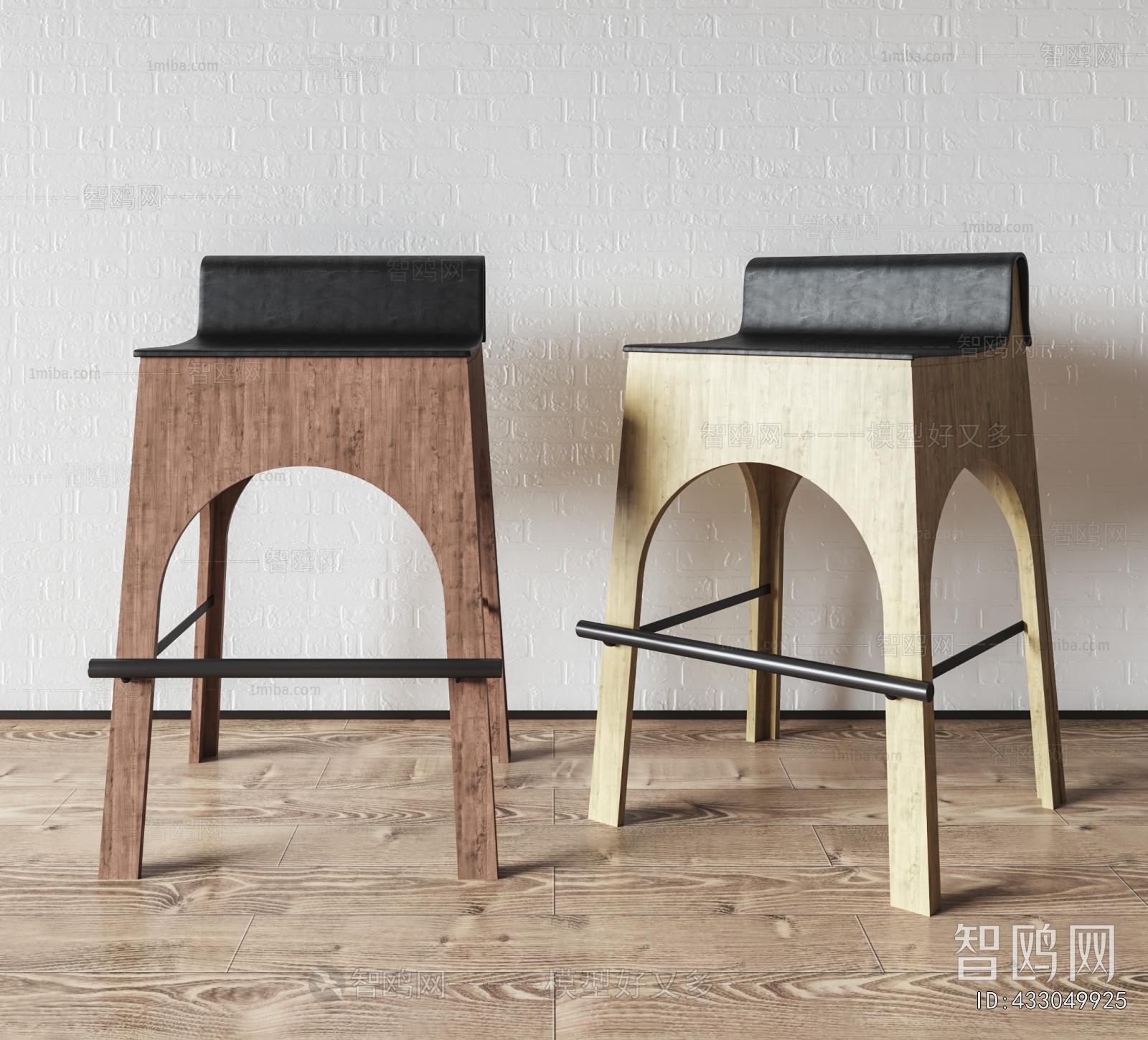 Wabi-sabi Style Bar Chair