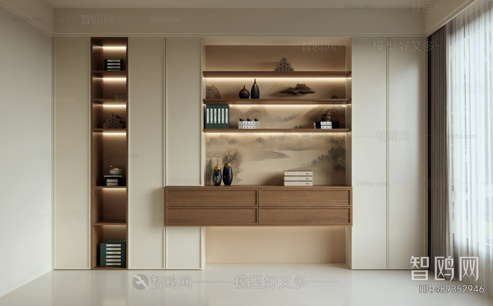 New Chinese Style Bookcase