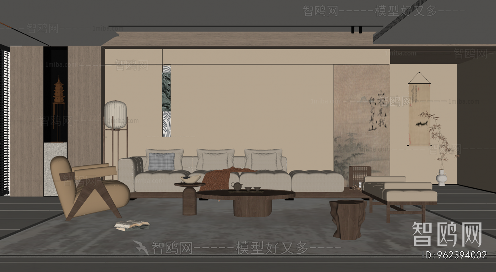 New Chinese Style A Living Room
