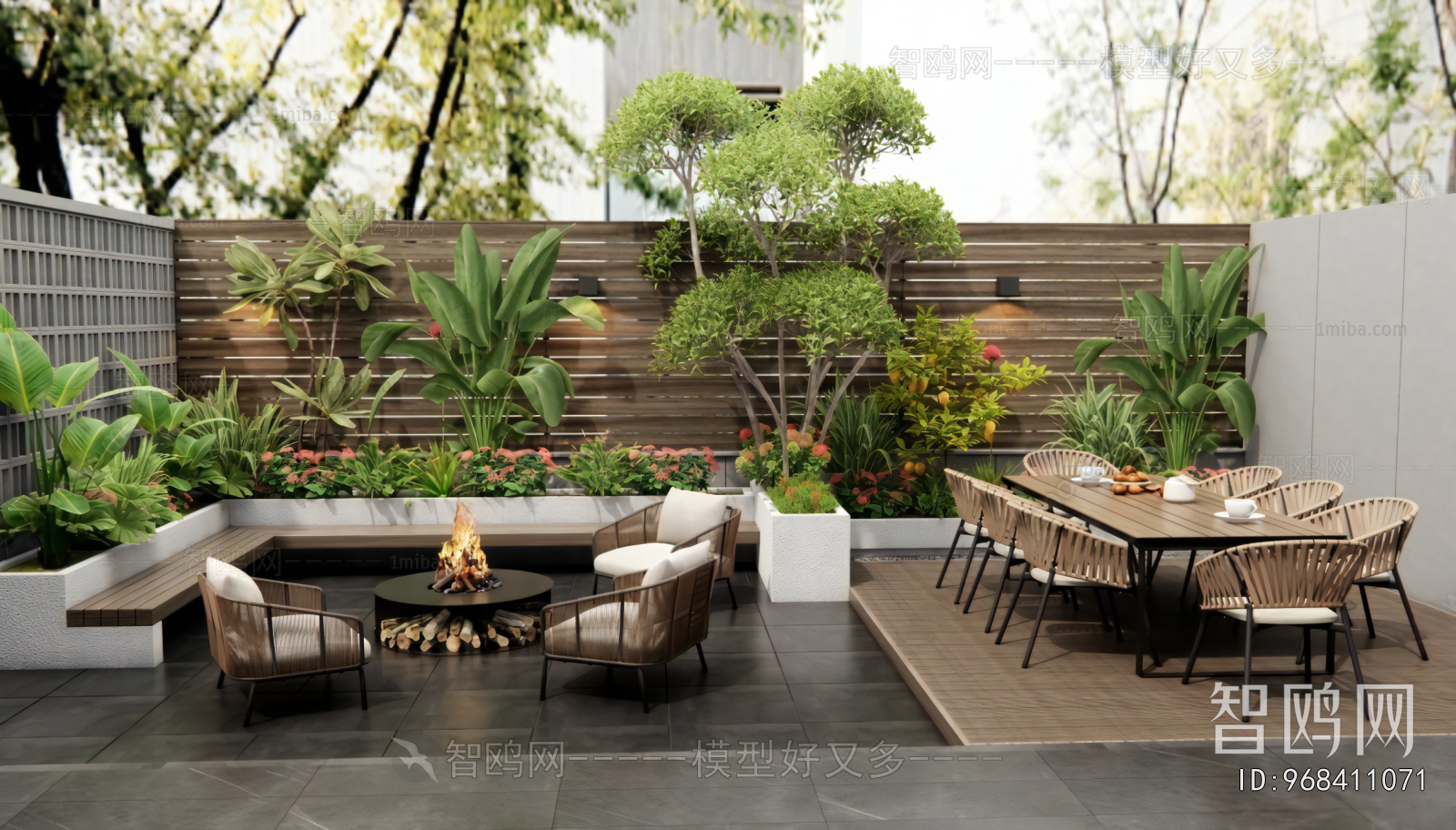 Modern Courtyard/landscape