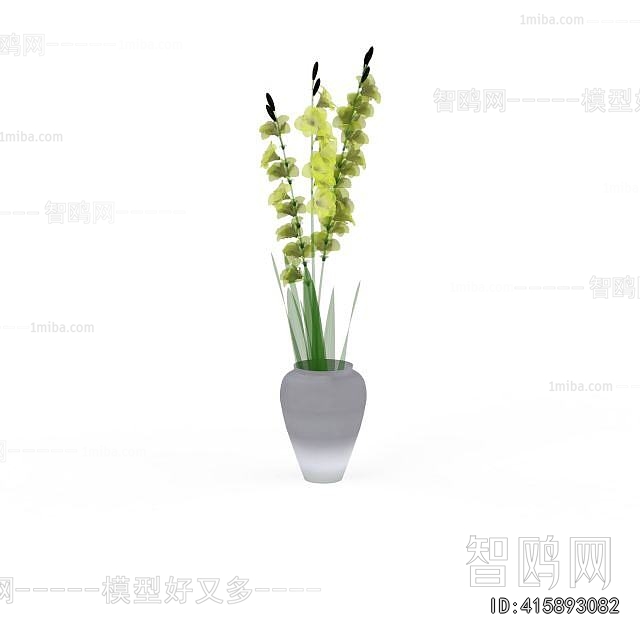 Modern Potted Green Plant