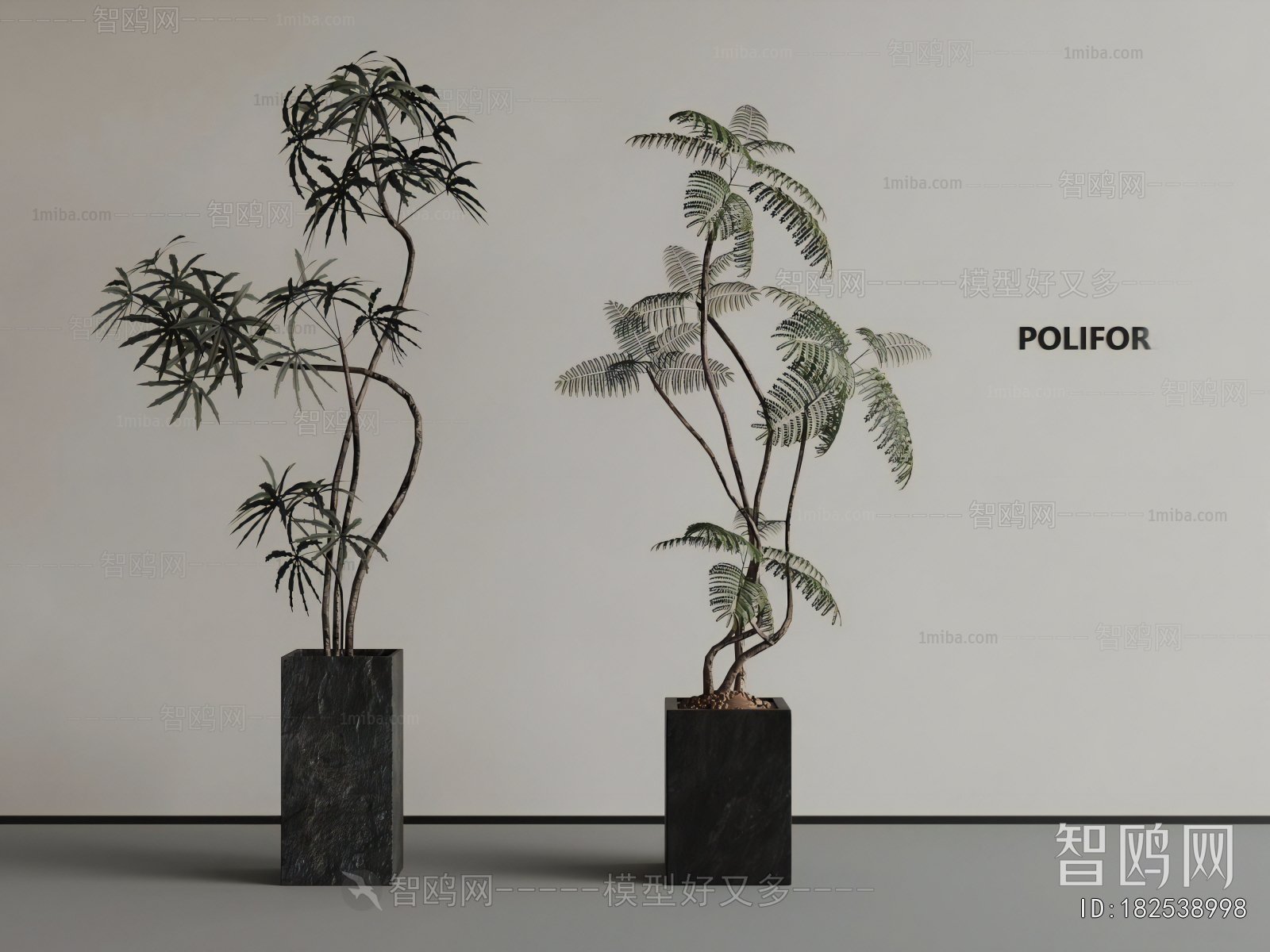 Modern Ground Green Plant Potted Plants