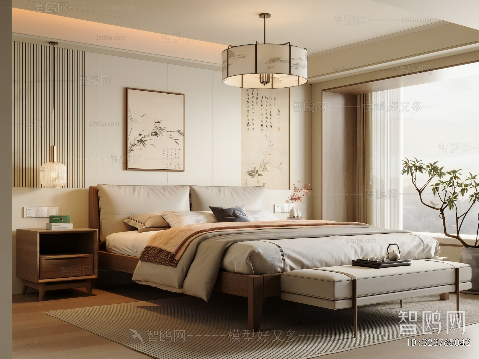 New Chinese Style Bedroom