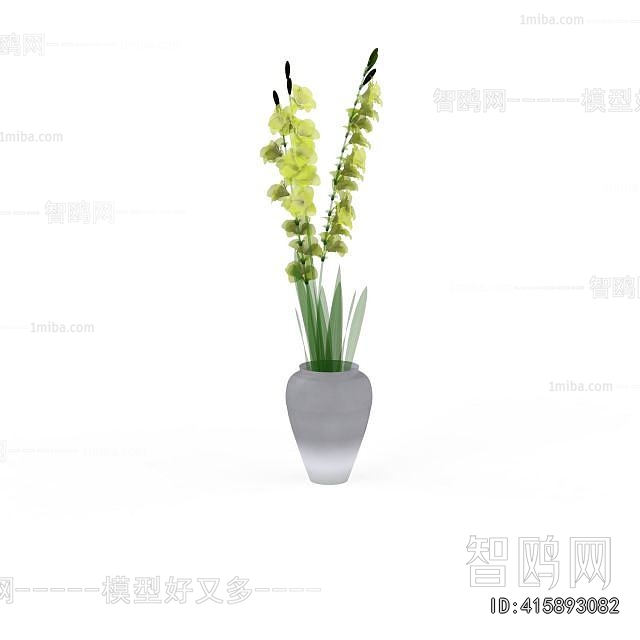 Modern Potted Green Plant