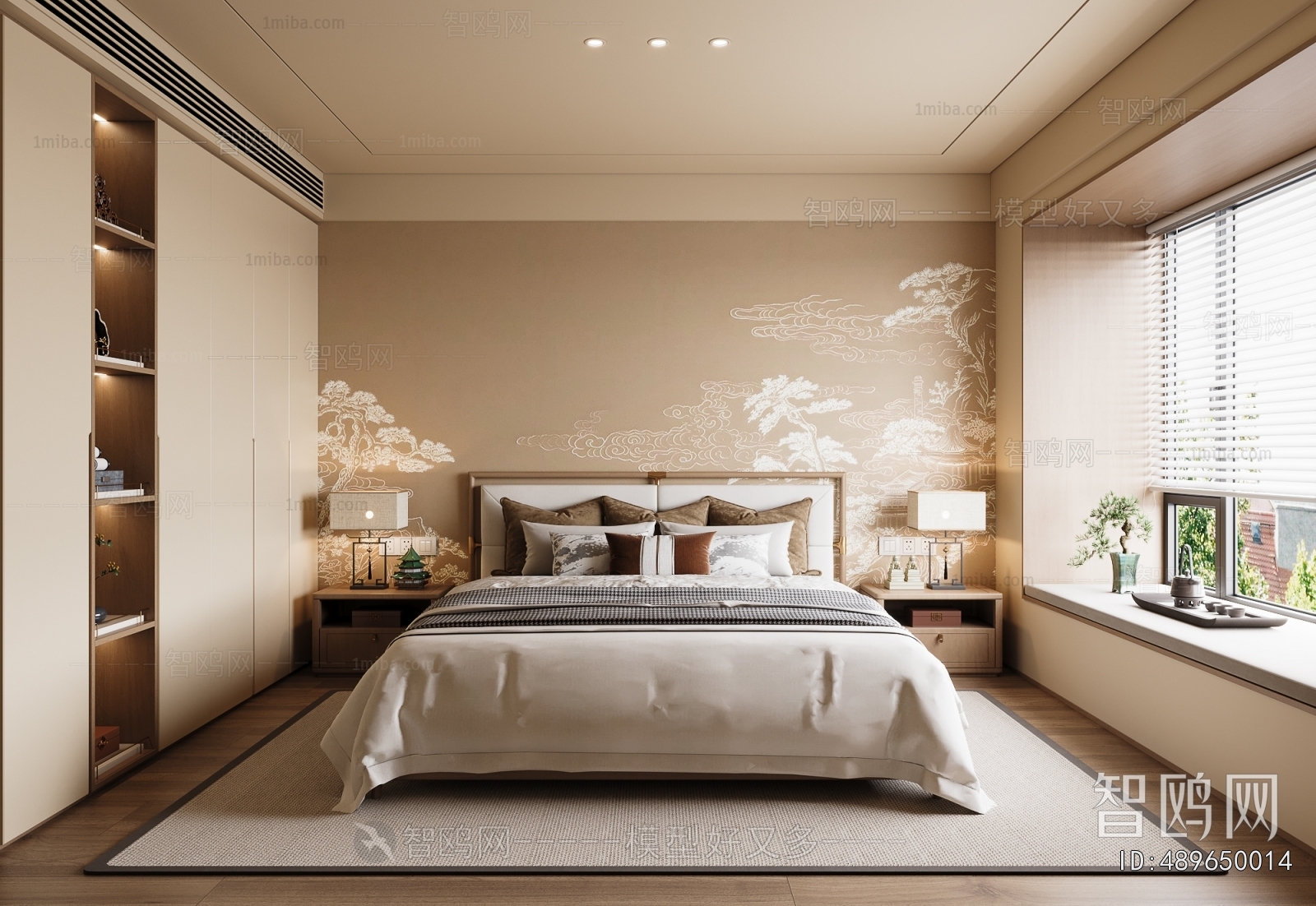 New Chinese Style Bedroom