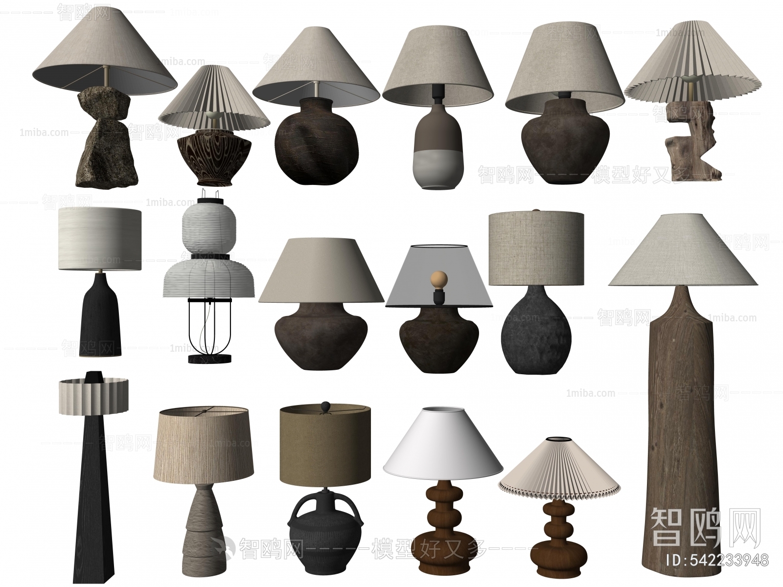 Wabi-sabi Style Table Lamp