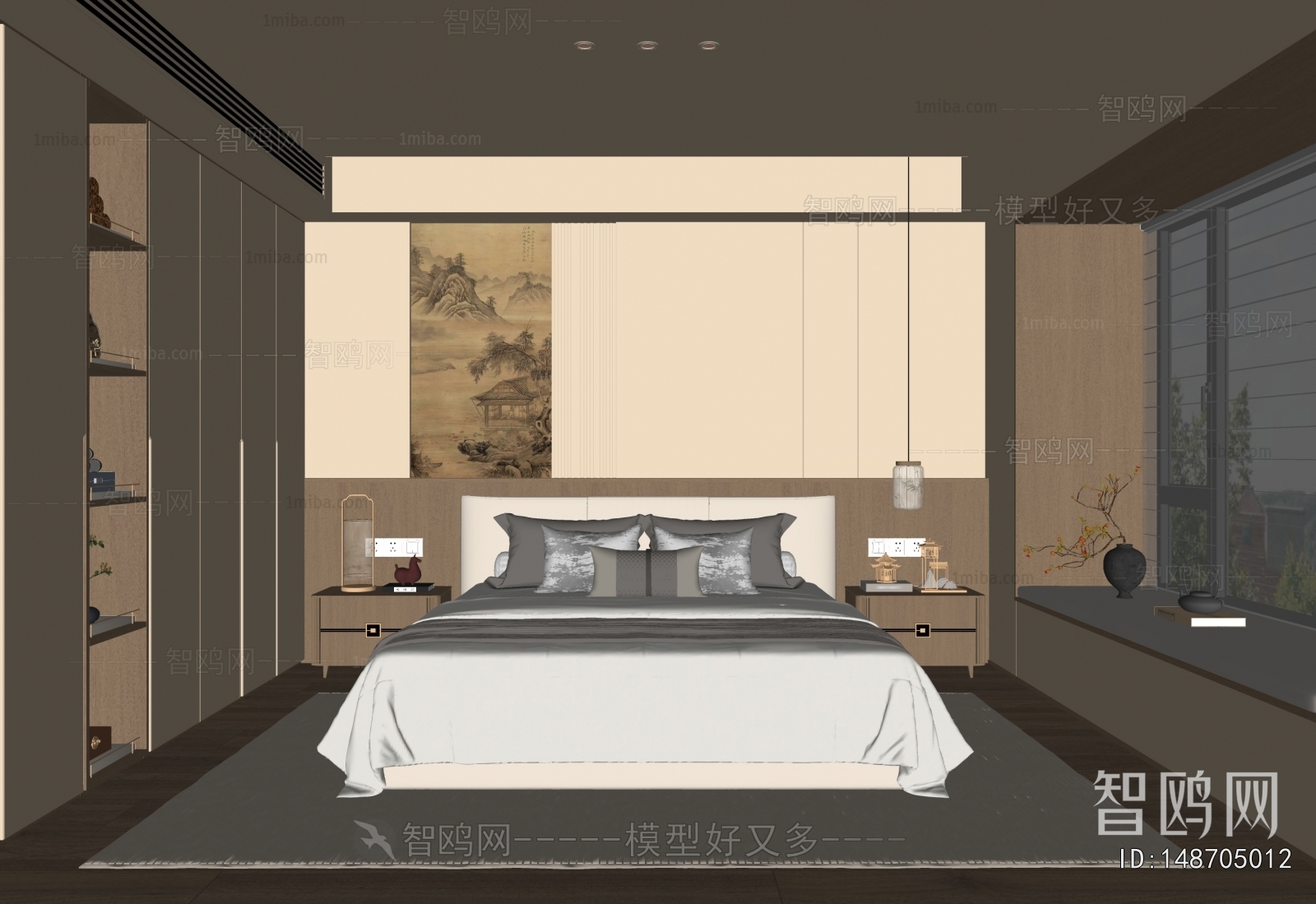 New Chinese Style Bedroom