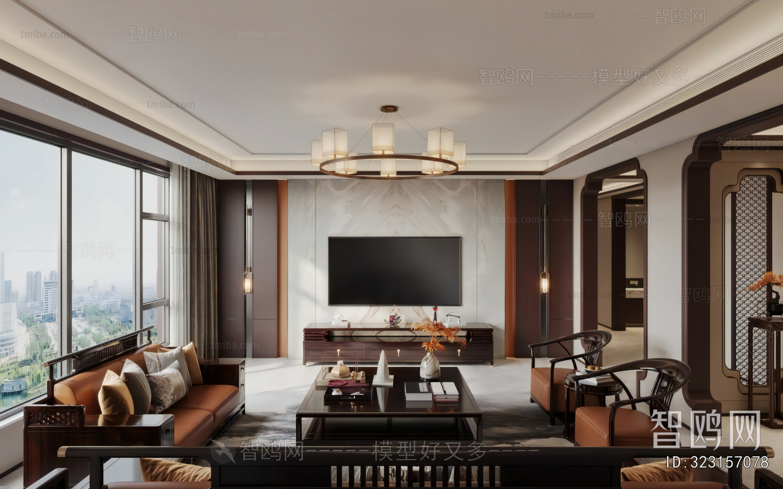 New Chinese Style A Living Room