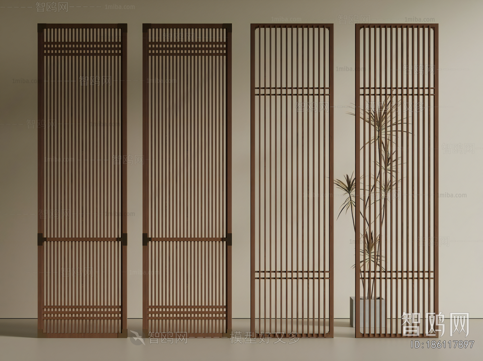 New Chinese Style Wooden Screen Partition